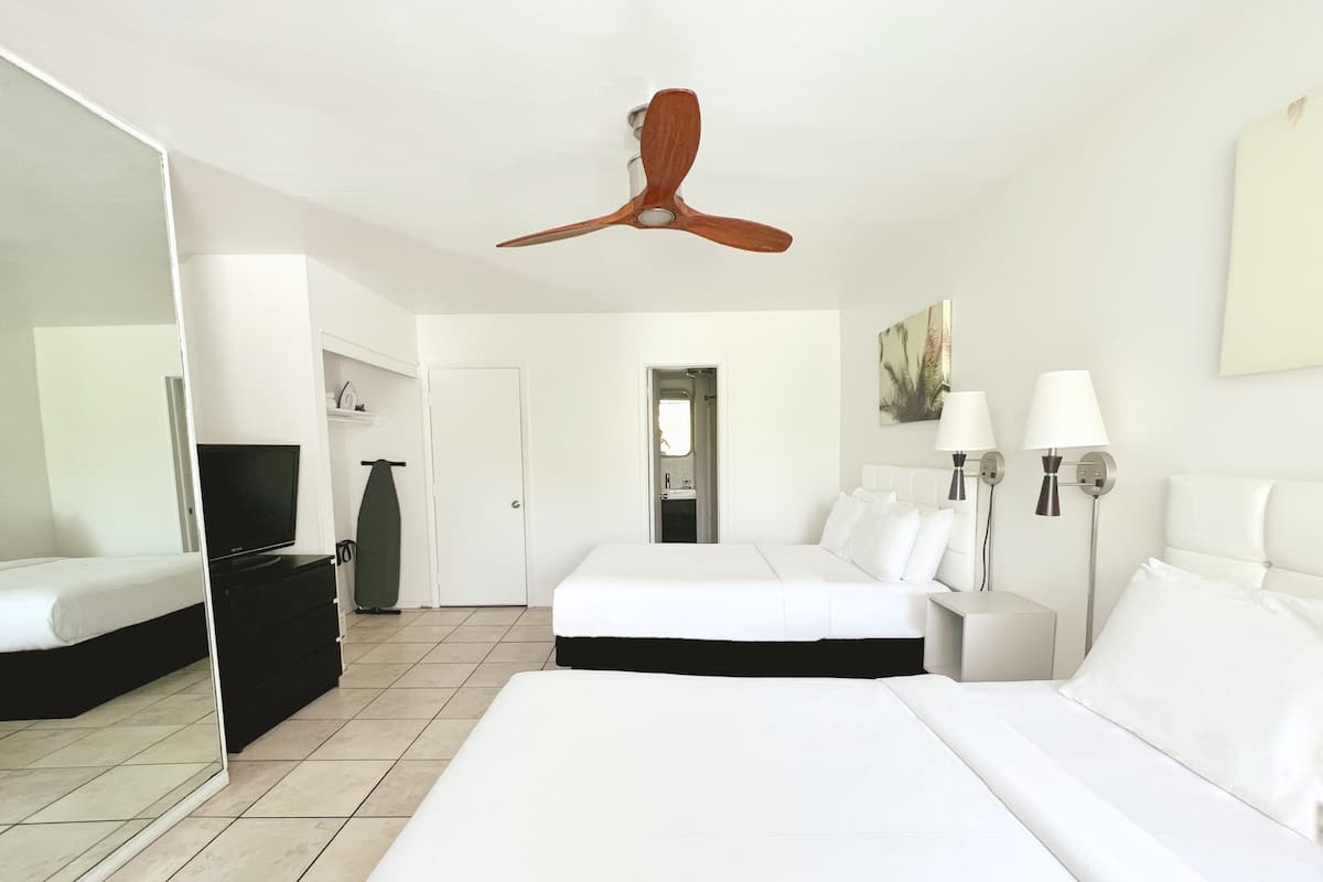 Deluxe Studio, 2 Queen Beds | In-room safe, individually decorated, individually furnished