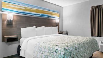 Blackout curtains, iron/ironing board, free WiFi, bed sheets