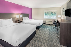 Room, 2 Double Beds, Non Smoking | Premium bedding, desk, iron/ironing board, free cribs/infant beds