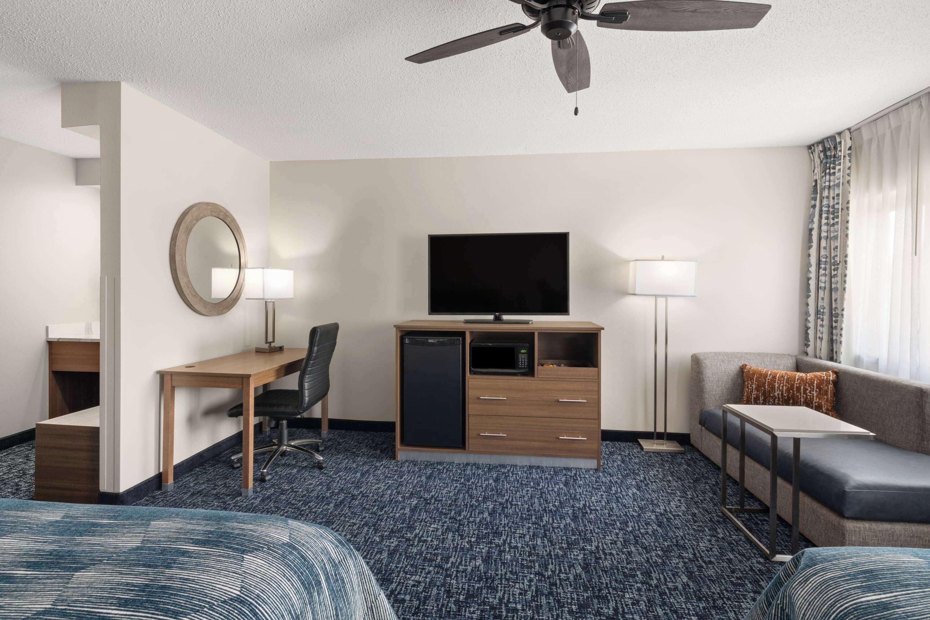 suite, 2 queen beds, non smoking | desk, iron/ironing board, free wifi, bed sheets