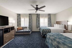 Suite, 2 Queen Beds, Non Smoking | Desk, iron/ironing board, free WiFi, bed sheets