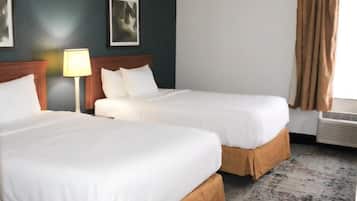 Chambre, 2 lits doubles, non-fumeur | Literie de qualité, lit avec matelas à plateau-coussin, bureau