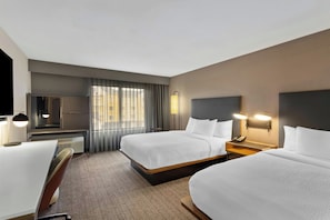 Room, 2 Double Beds, Non Smoking | Hypo-allergenic bedding, desk, blackout curtains, iron/ironing board