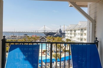 Admiral Suite, Partial Ocean View | Terrace/patio at Harborside at Charleston Harbor Resort and Marina