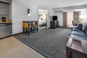 In-room safe, desk, laptop workspace, blackout curtains