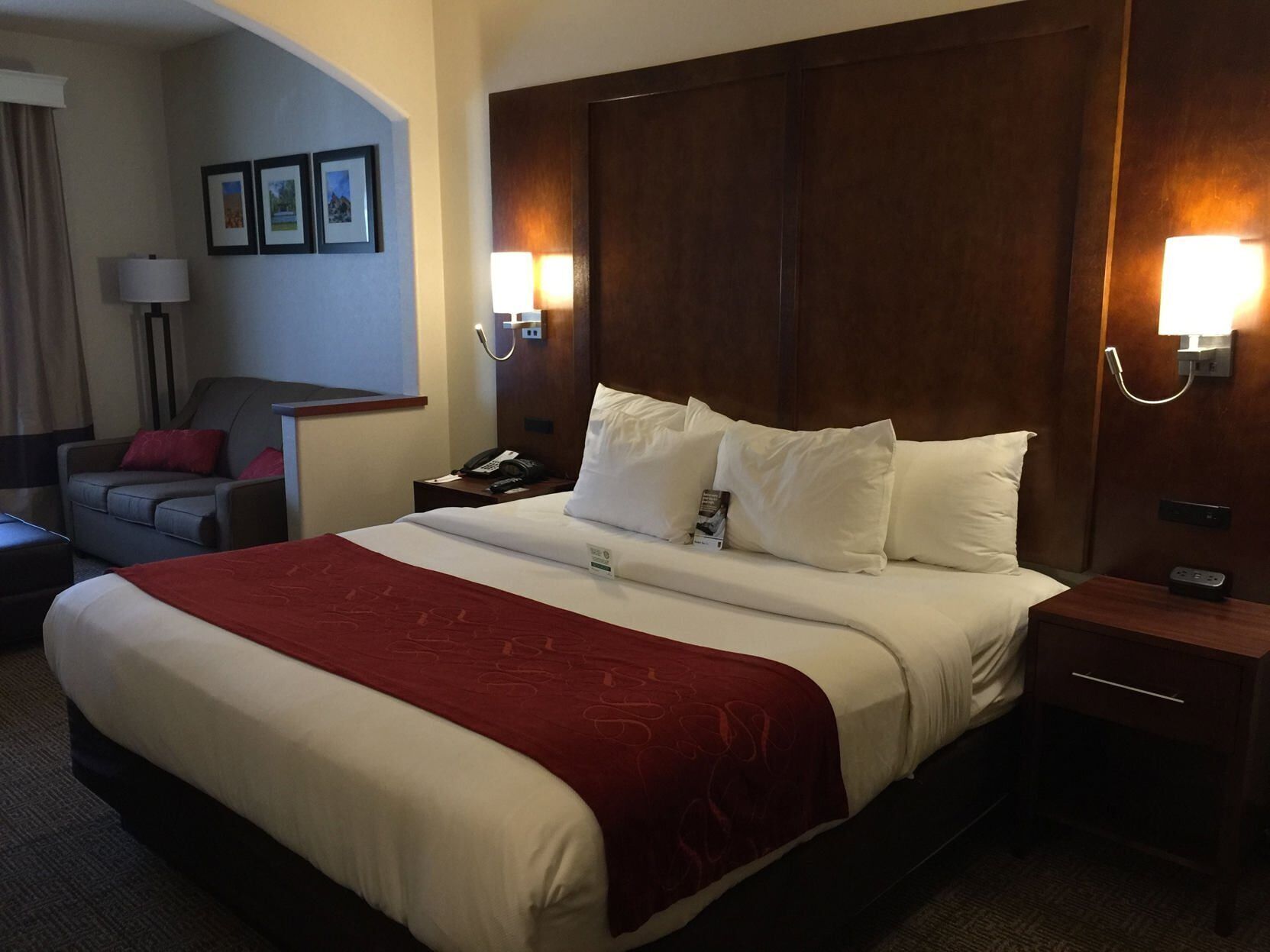 Desk, blackout drapes, iron/ironing board, free WiFi