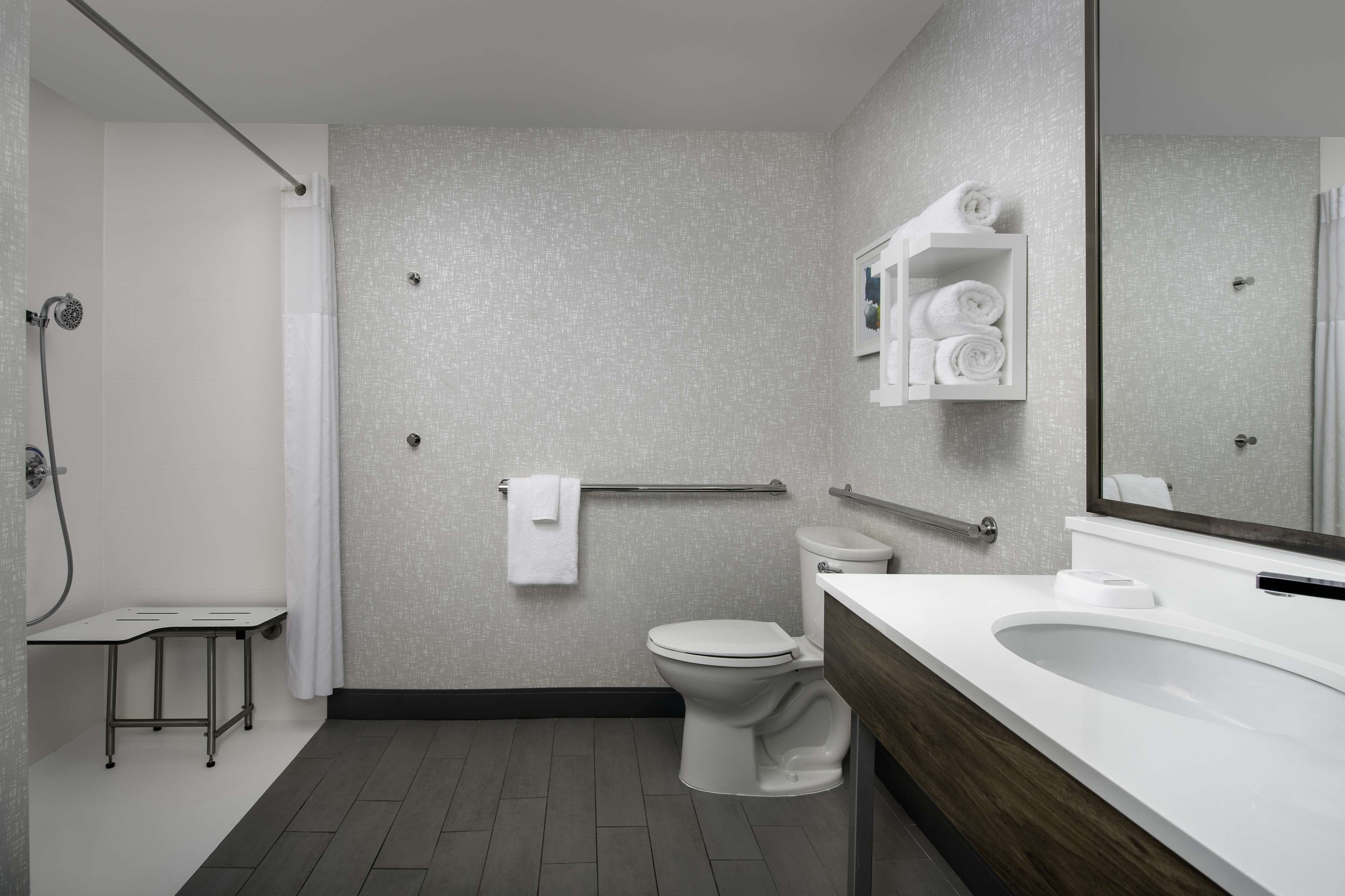 standard 2 double beds | bathroom shower