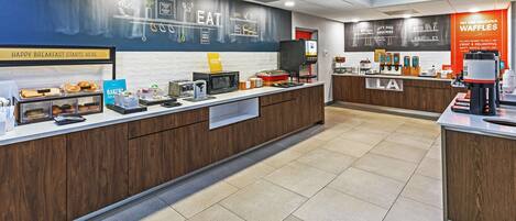 Free daily buffet breakfast