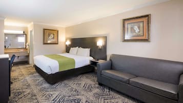 Standard Room, 1 King Bed, Non Smoking, Refrigerator & Microwave (with Sofabed) | Desk, laptop workspace, blackout drapes, iron/ironing board