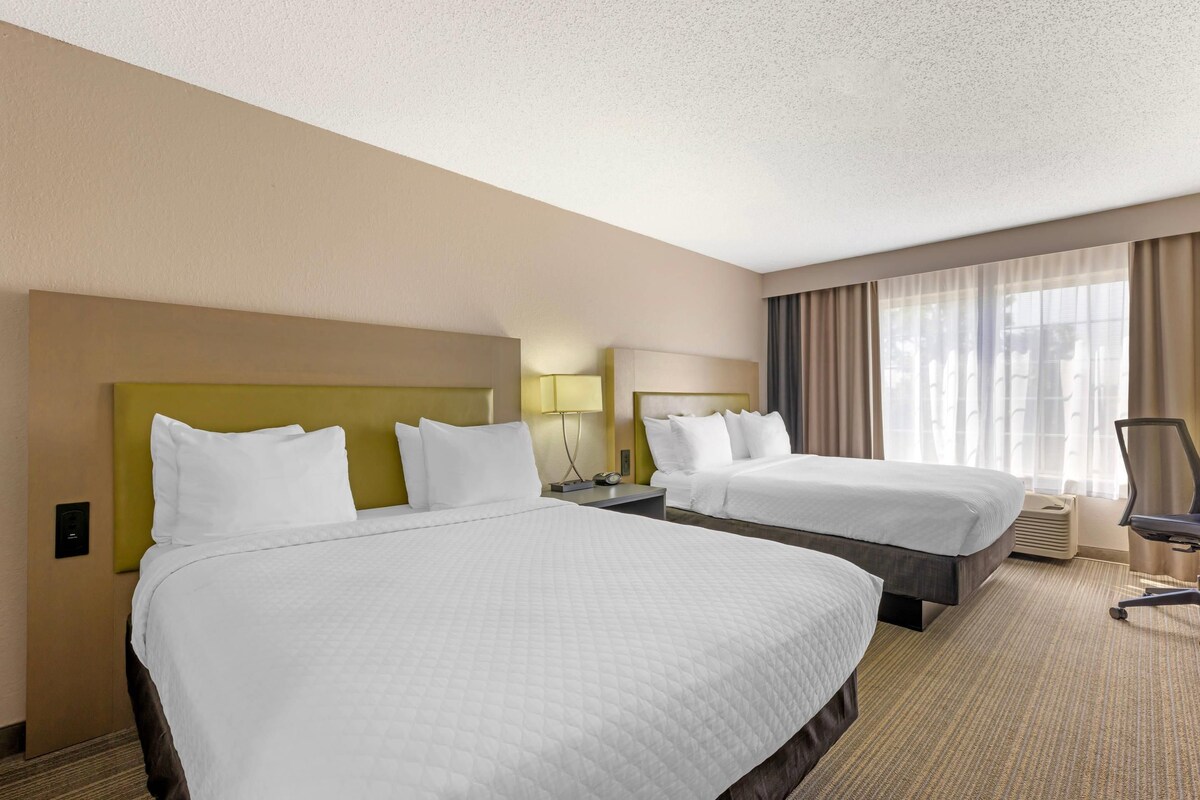 Room, 2 Queen Beds, Non Smoking | Premium bedding, down comforters, desk, blackout drapes
