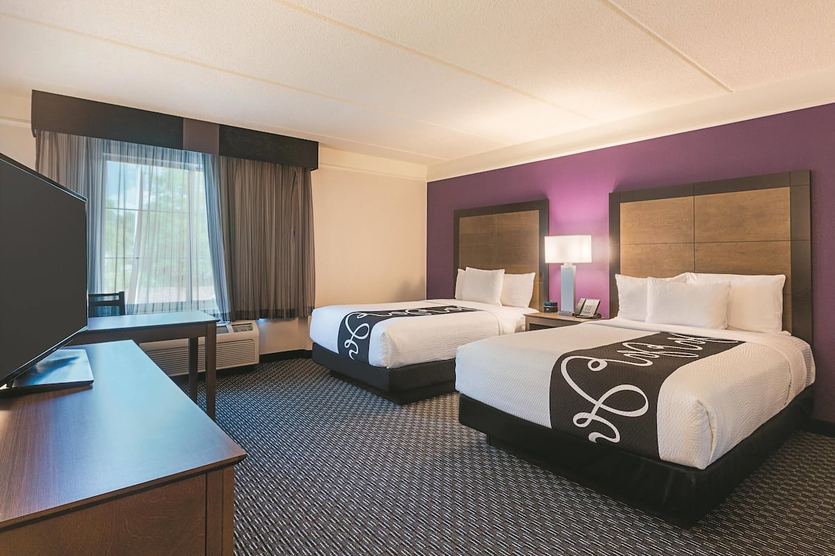 Room, 2 Double Beds, Non Smoking | Premium bedding, desk, laptop workspace, iron/ironing board