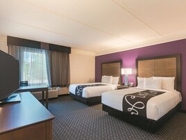 Room, 2 Double Beds, Non Smoking | Premium bedding, desk, laptop workspace, iron/ironing board