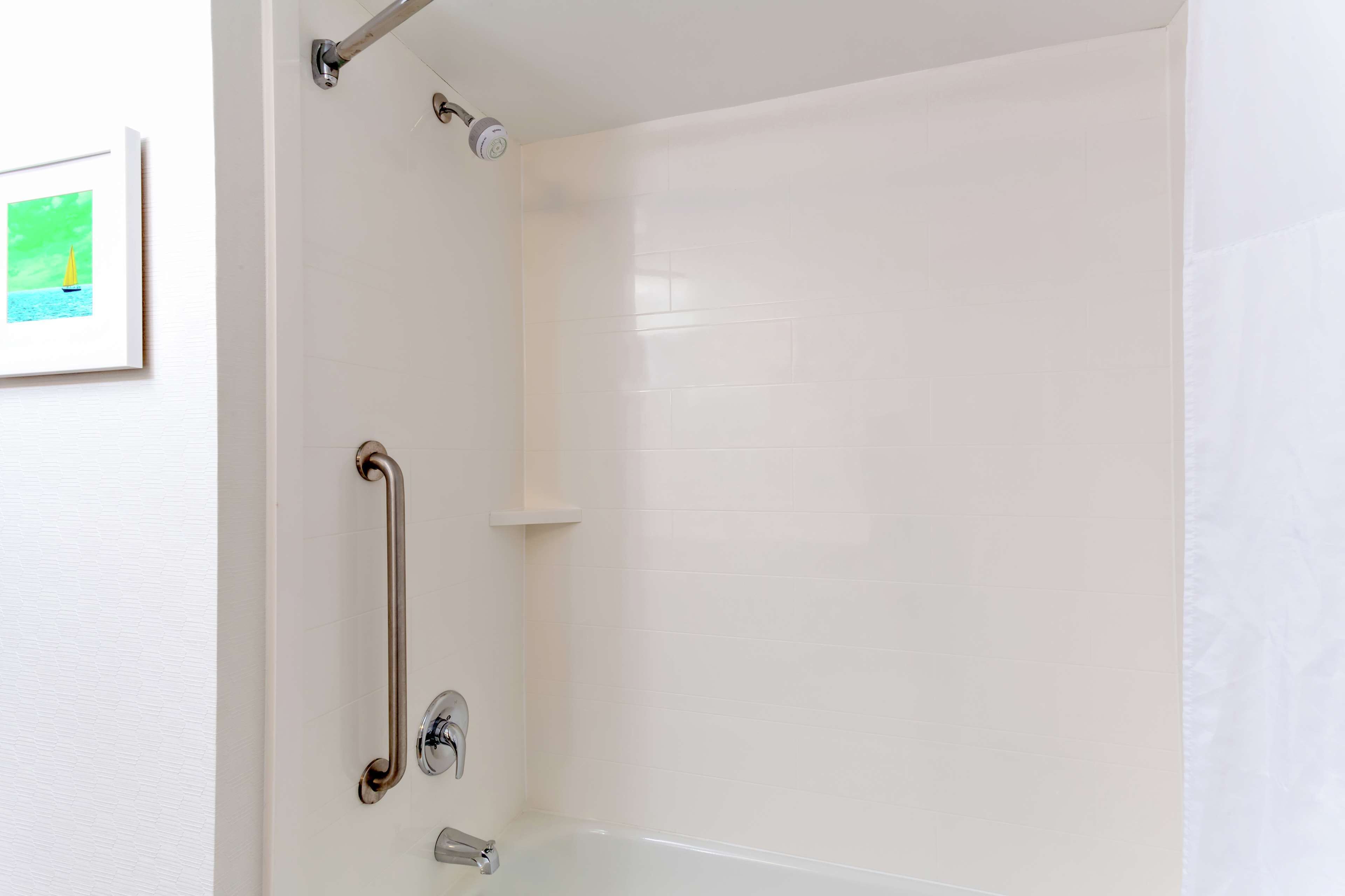 free toiletries, hair dryer, towels