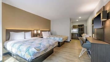 Skrivebord, strykejern/-brett, wi-fi (inkludert) og sengetøy