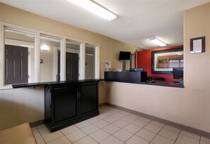 Fridge, microwave, coffee/tea maker, cookware/dishes/utensils