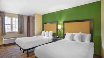 Desk, free WiFi, bed sheets