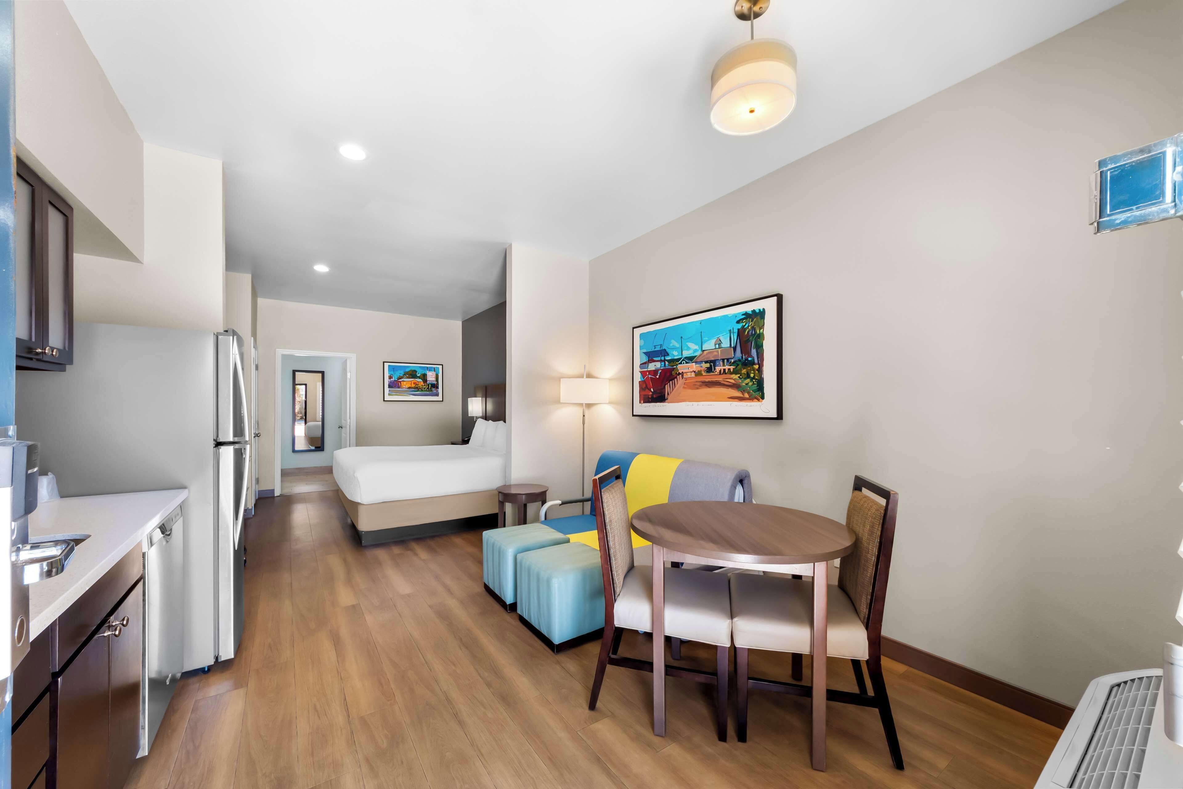 pillow-top beds, desk, laptop workspace, iron/ironing board