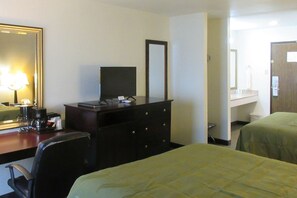 Standard Room, 2 Queen Beds, Non Smoking | Desk, blackout drapes, iron/ironing board, free WiFi - Quality Inn Longmont (Longmont)