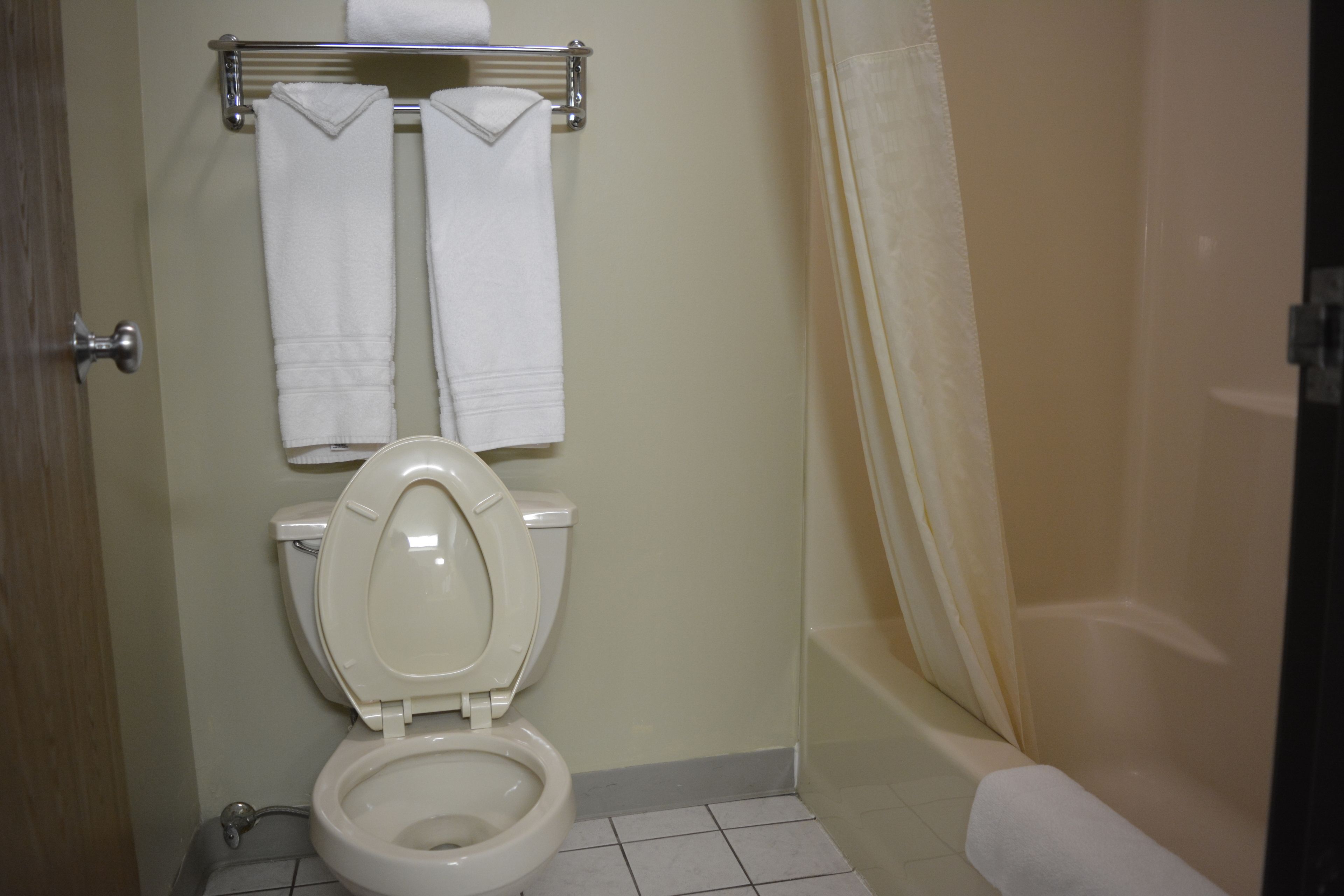 free toiletries, hair dryer, towels