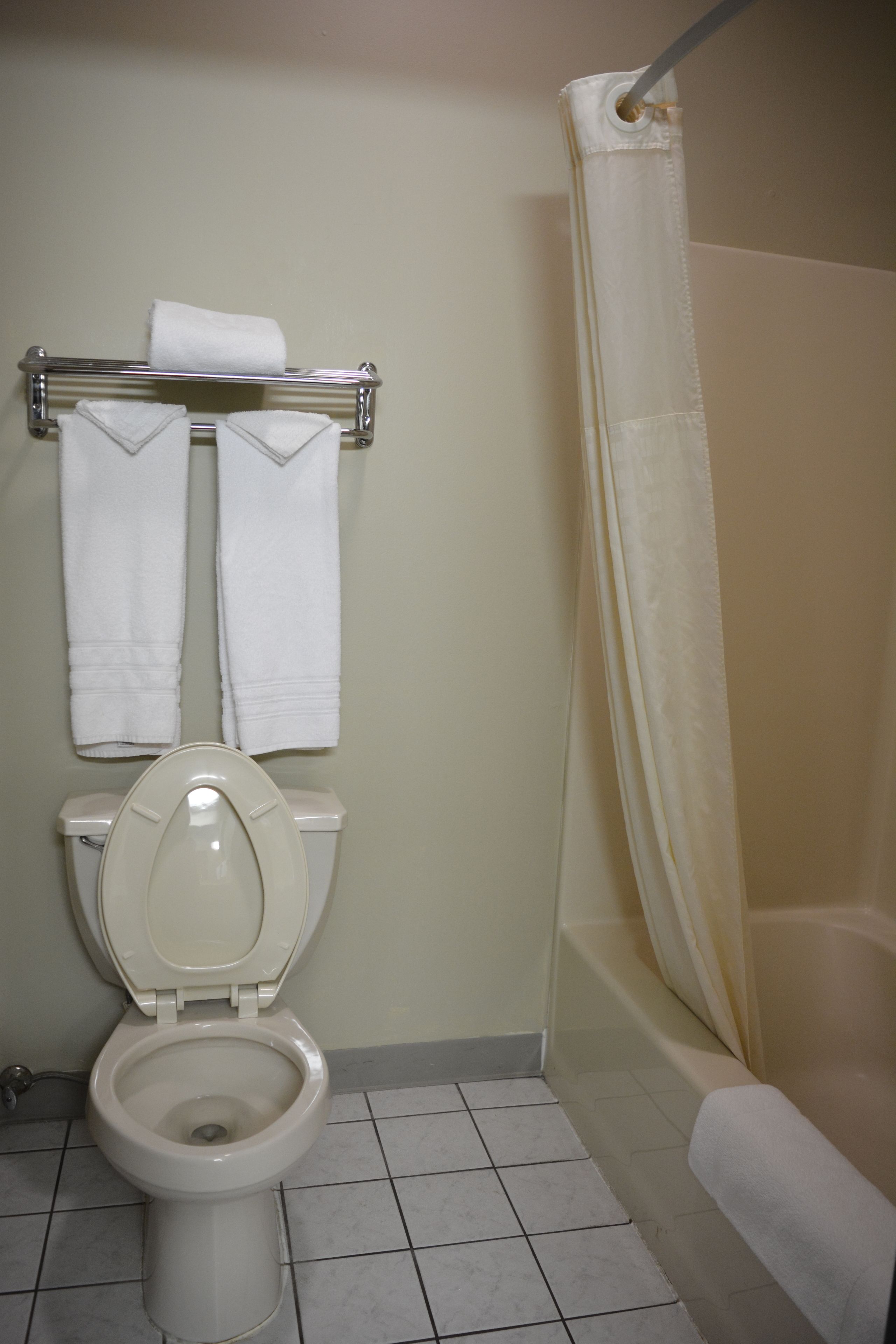 free toiletries, hair dryer, towels