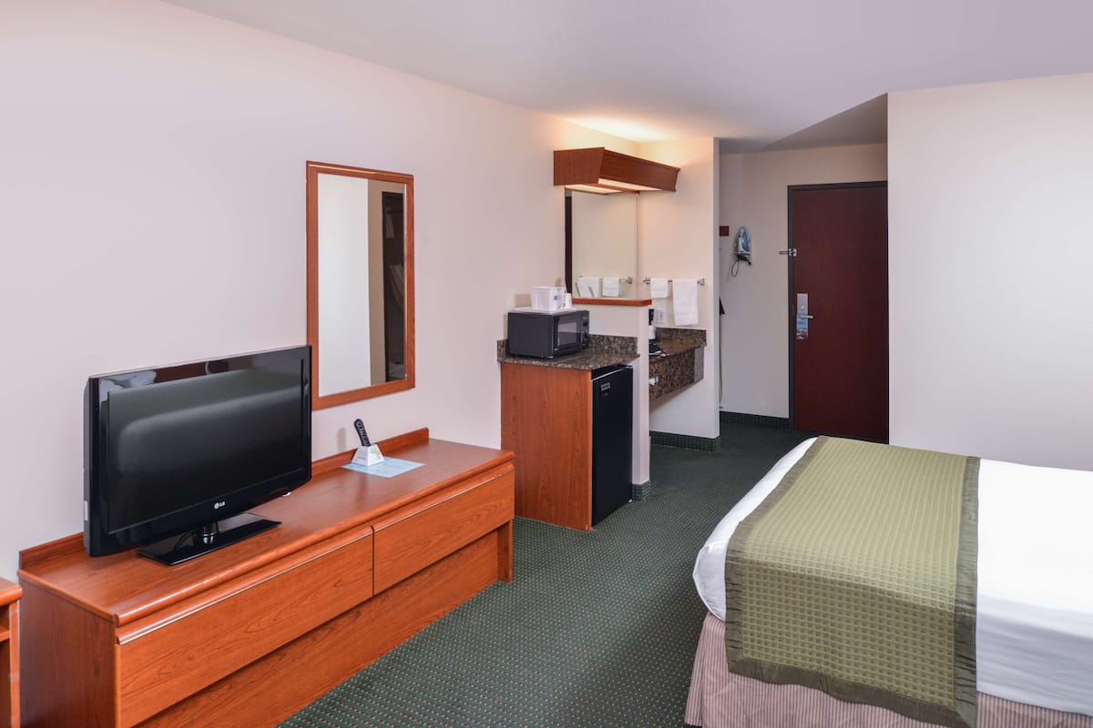 Room, 1 Queen Bed, Non Smoking (Pet-Friendly) | Desk, iron/ironing board, free cribs/infant beds, rollaway beds