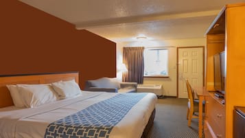 Kamar, 1 Tempat Tidur King | Meja kerja, Wi-Fi gratis, dan seprai linen