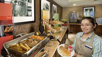 Free daily buffet breakfast