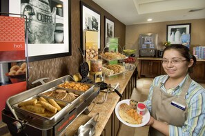 Free daily buffet breakfast