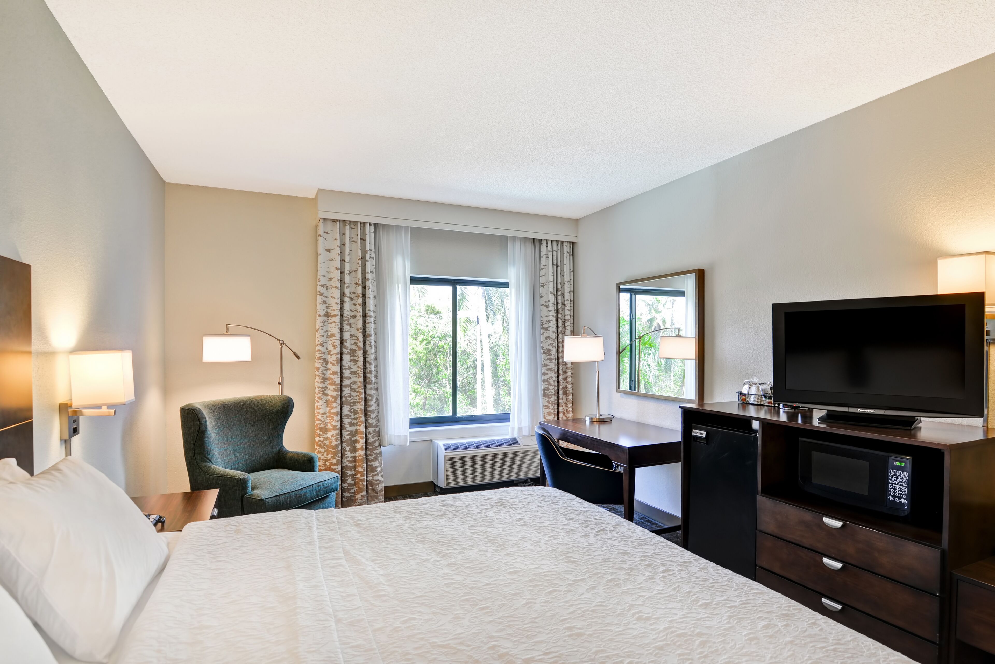 premium bedding, down duvets, desk, laptop workspace