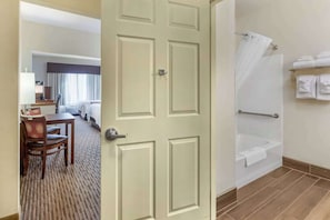 Suite, 2 Queen Beds, Non Smoking | Desk, blackout drapes, iron/ironing board, free WiFi