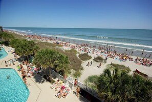 On the beach, white sand