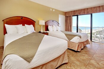 Standard Room, 2 Double Beds, Partial Sea View | In-room safe, blackout drapes, iron/ironing board, WiFi at Ocean Drive Beach & Golf Resort