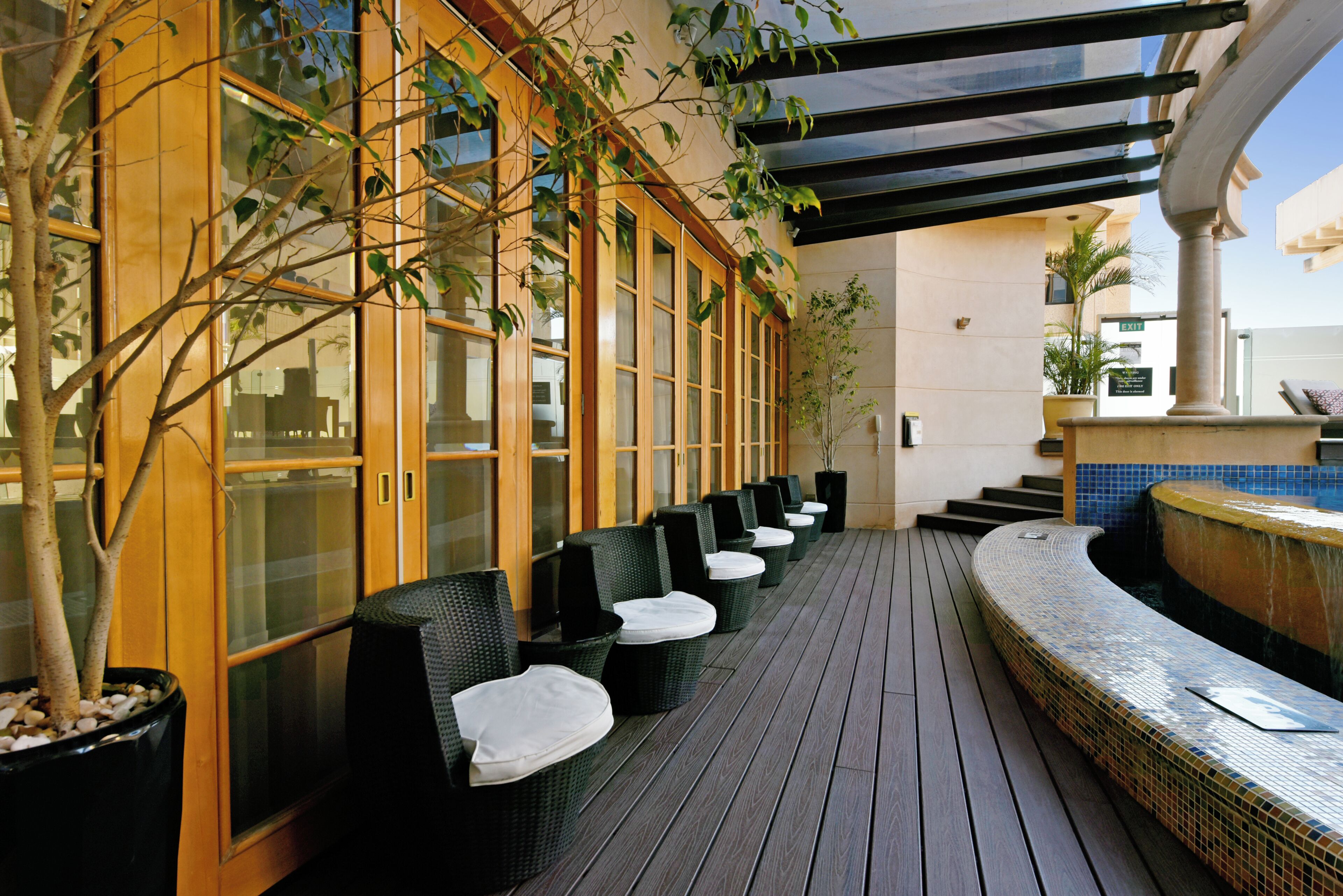 Outdoor banquet area