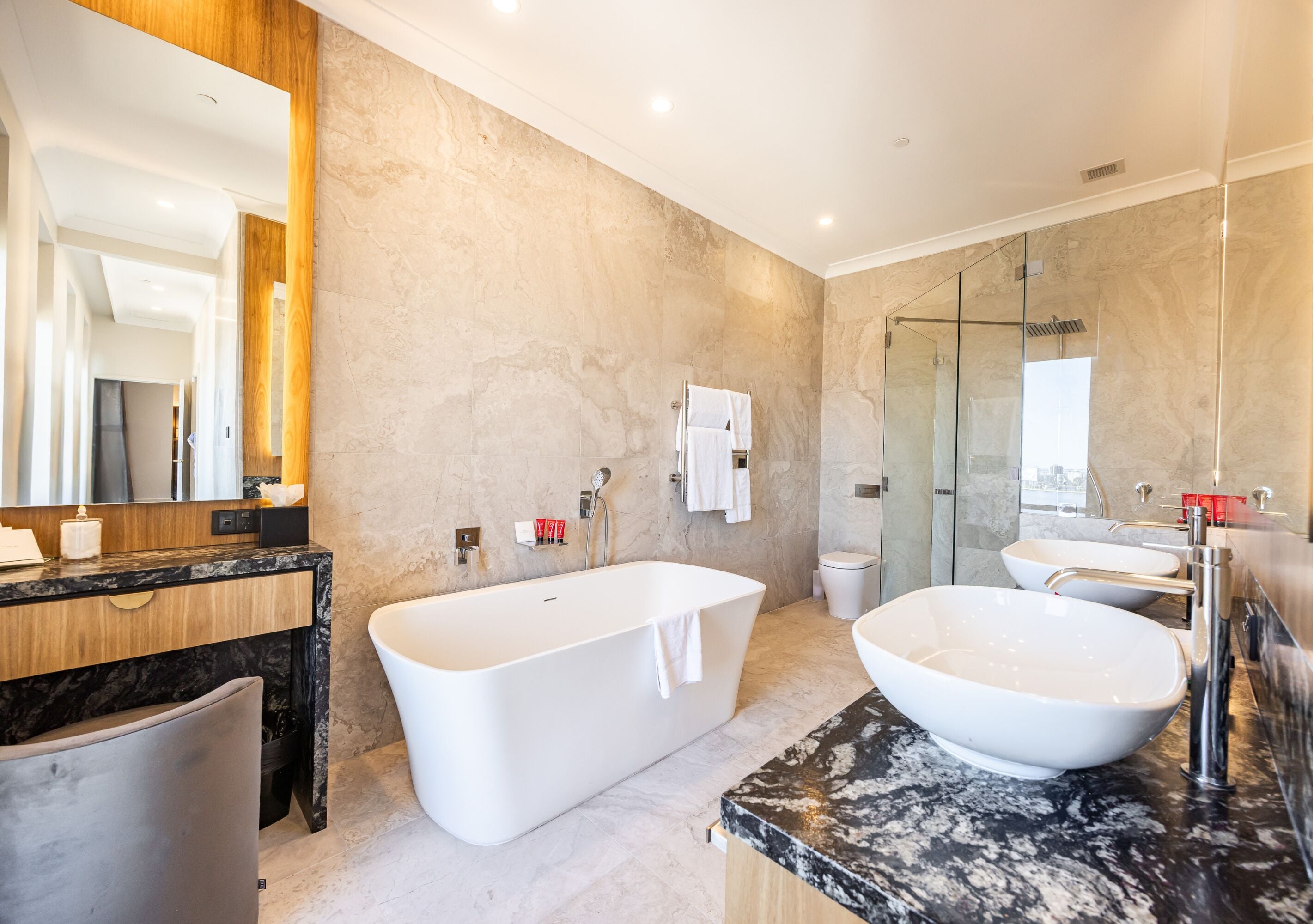 duxton suite | in-room safe, desk, blackout curtains, soundproofing