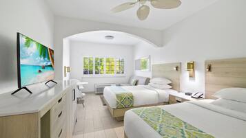 Standard Room, 2 Double Beds | In-room safe, iron/ironing board, free WiFi, bed sheets