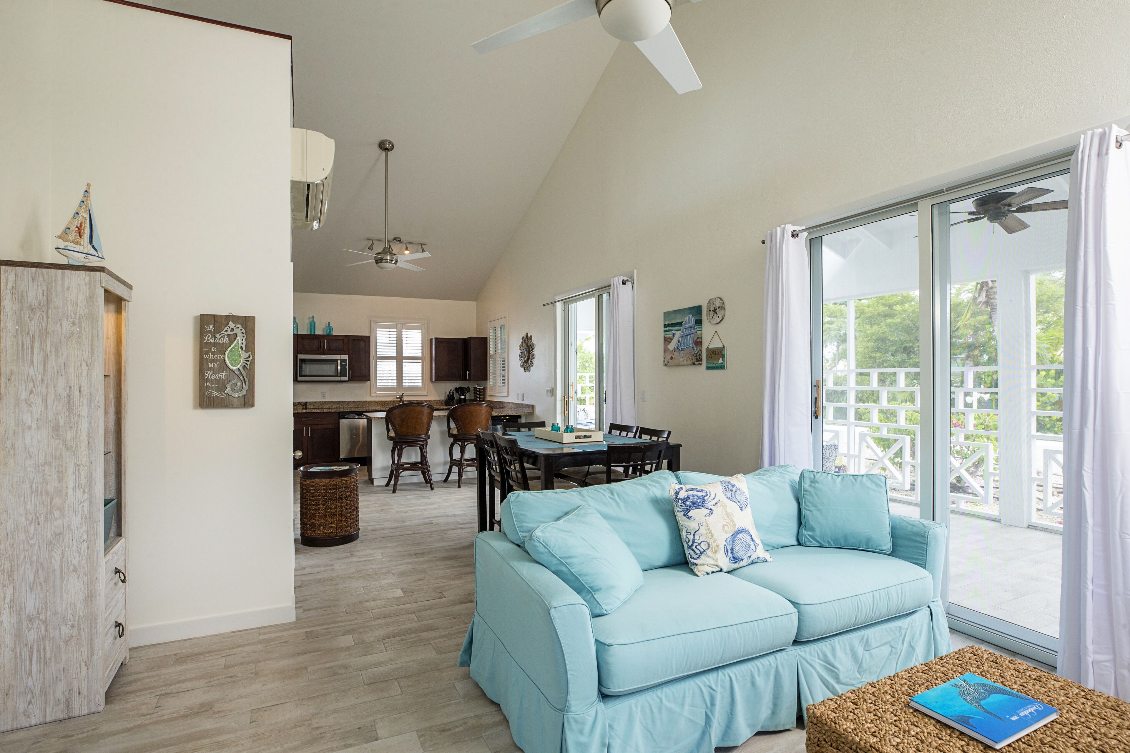 villa, 3 bedrooms, semi-private plunge pool | living area | tv