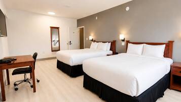 Standard Room, 2 Queen Beds, Non Smoking | Premium bedding, pillowtop beds, desk, blackout drapes