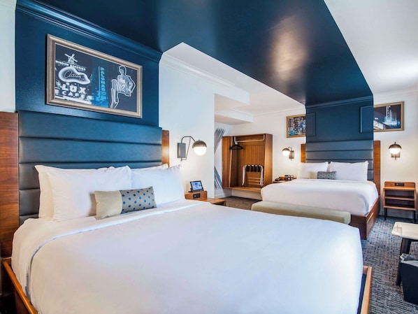 Superior Room, 2 Queen Beds, City View | Premium bedding, pillow-top beds, in-room safe, individually decorated