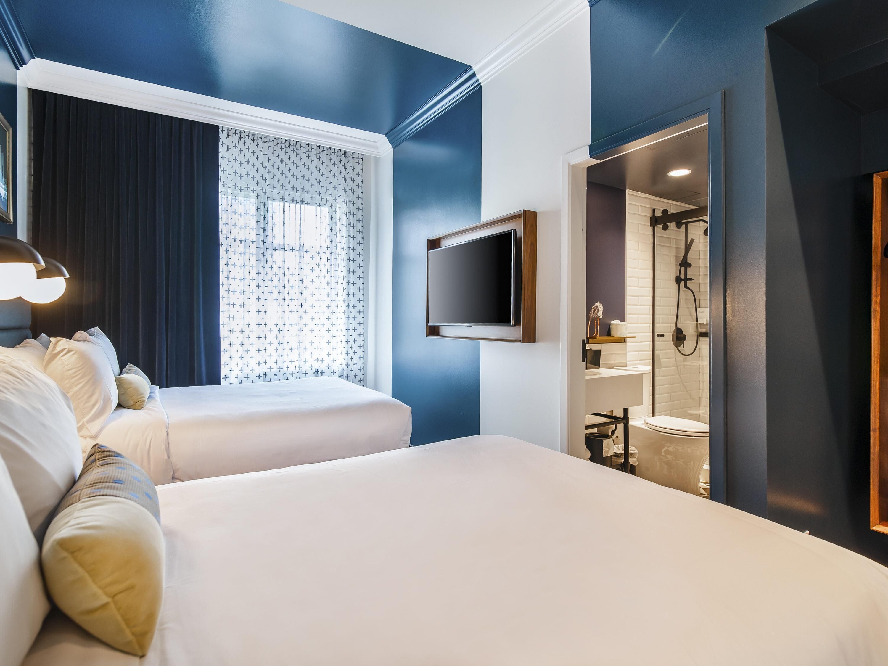 Classic Room, 2 Double Beds, City View | Premium bedding, pillowtop beds, in-room safe, individually decorated