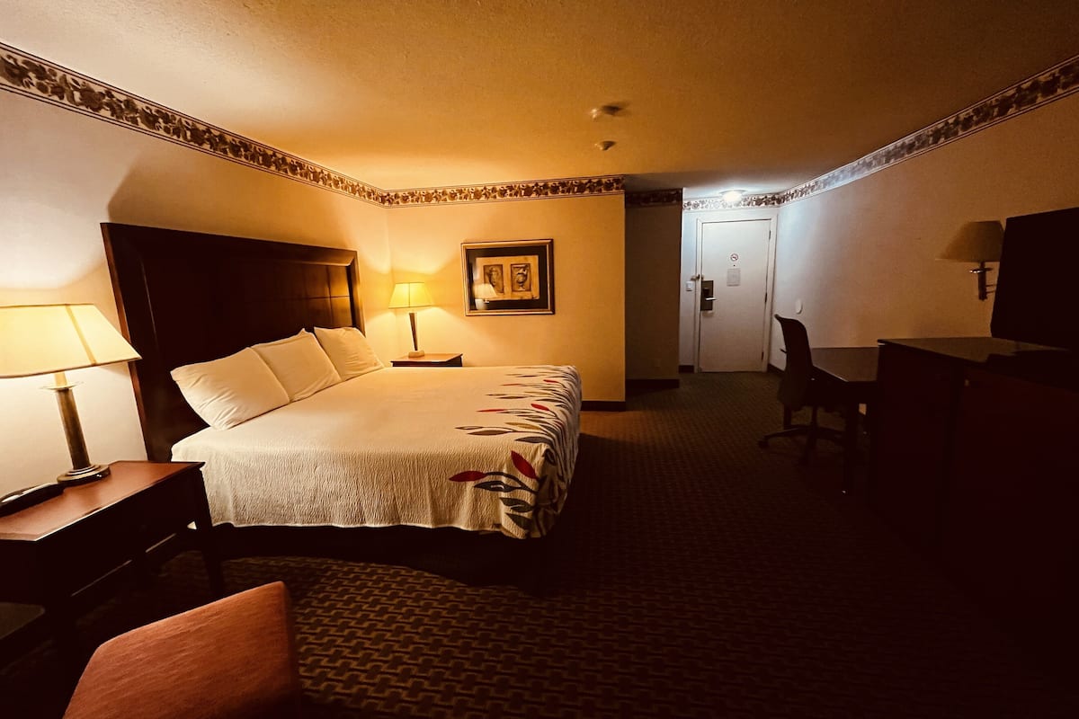 Standard King Room | 1 bedroom, desk, blackout drapes, iron/ironing board