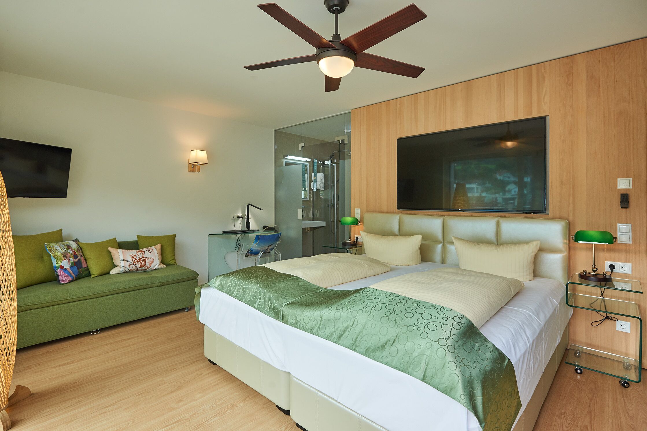 premium double room, balcony | in-room safe, desk, iron/ironing board, free wifi