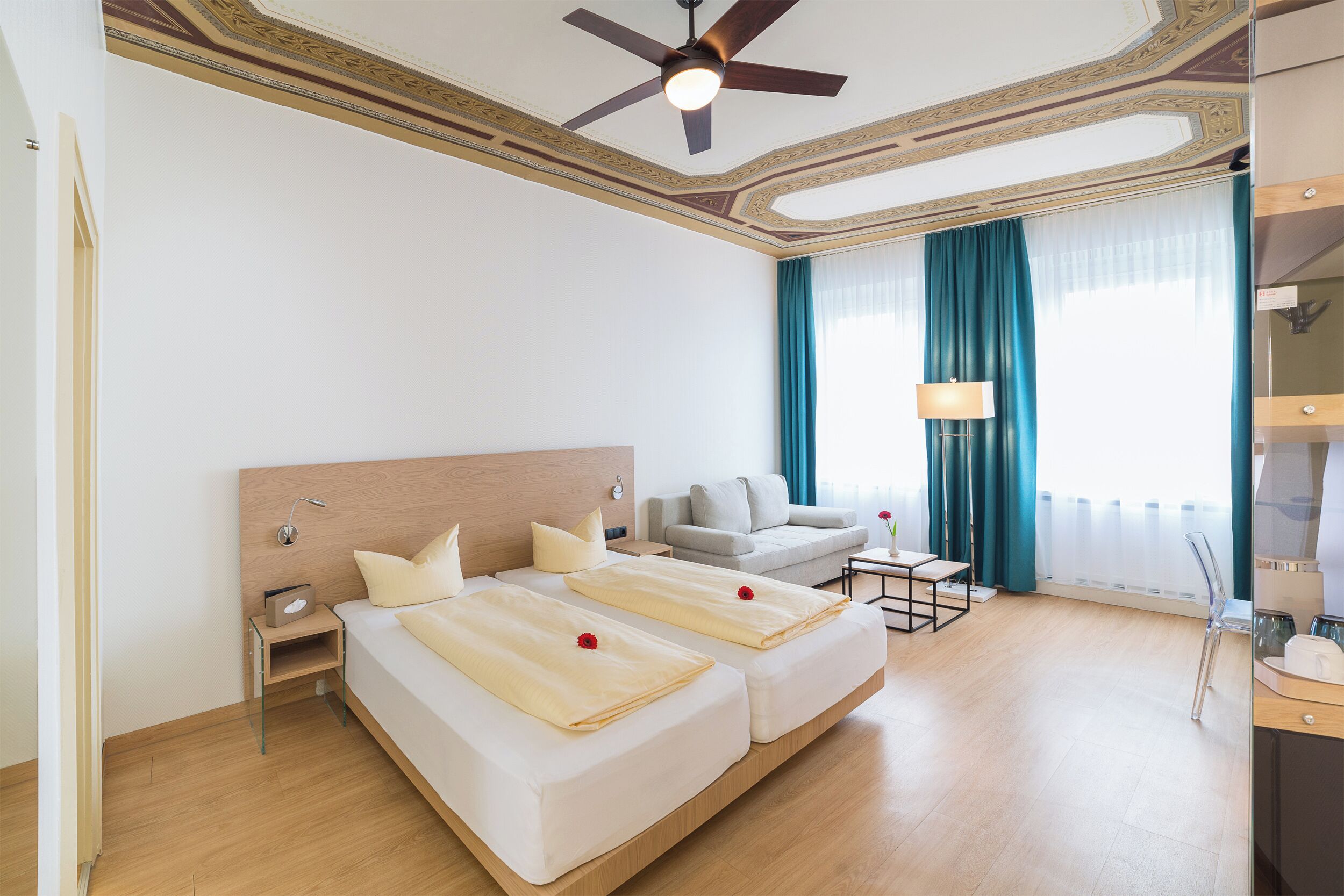 comfort double room | in-room safe, desk, iron/ironing board, free wifi