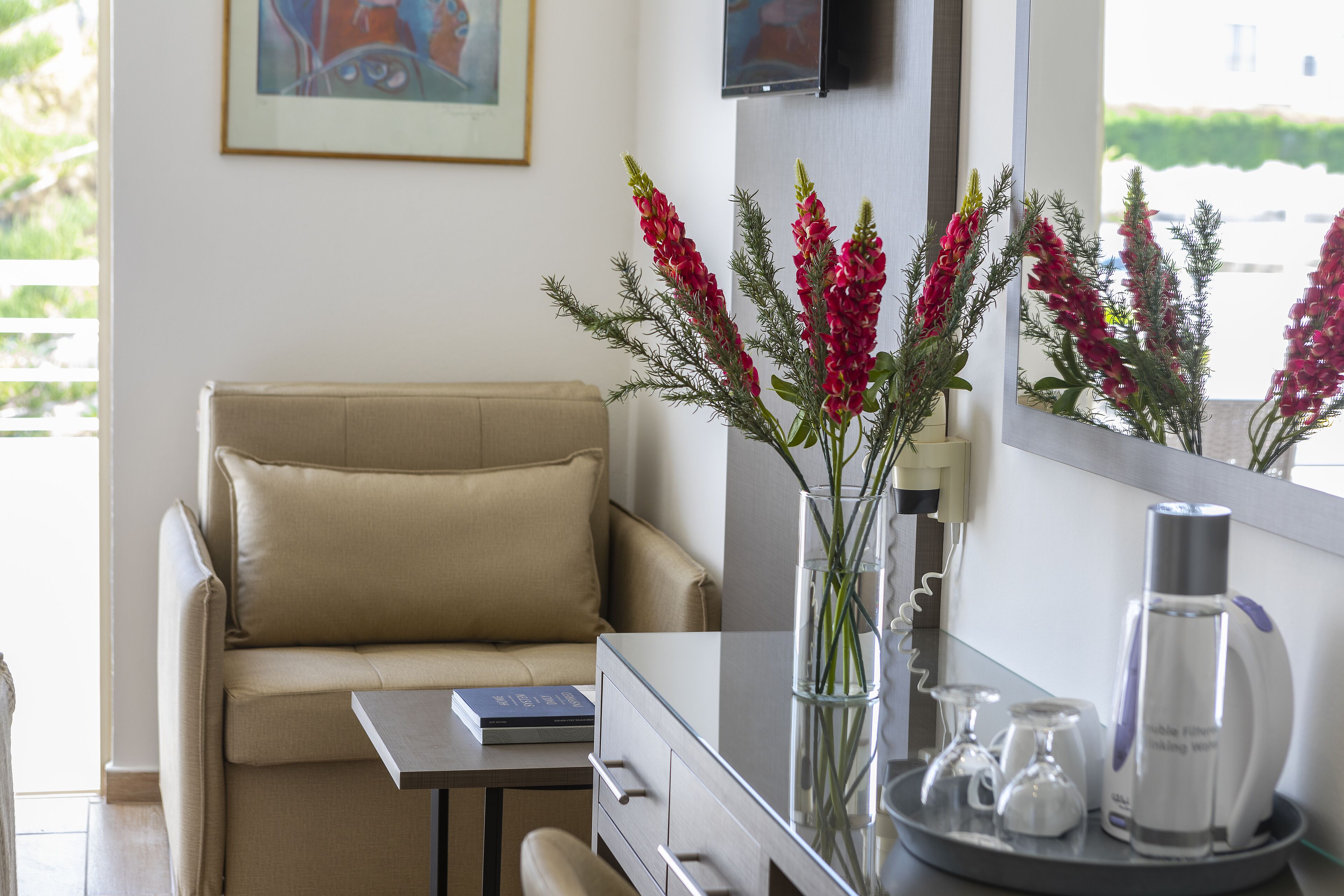 double or twin inland-view room | balcony view