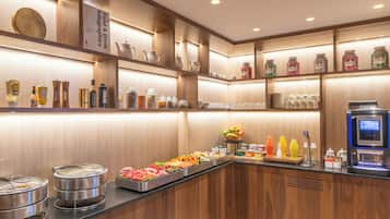 Daily buffet breakfast for a fee