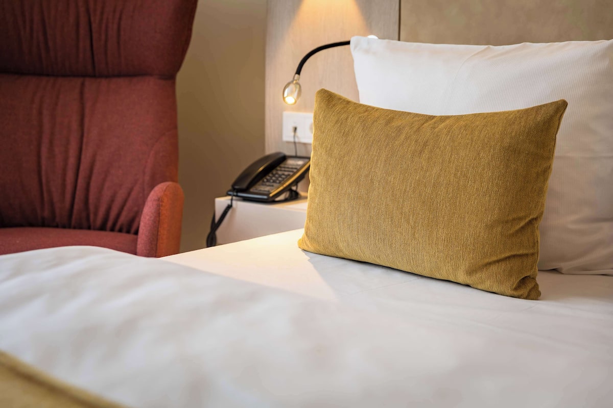 Literie hypoallergénique, minibar, coffre-fort, décor unique