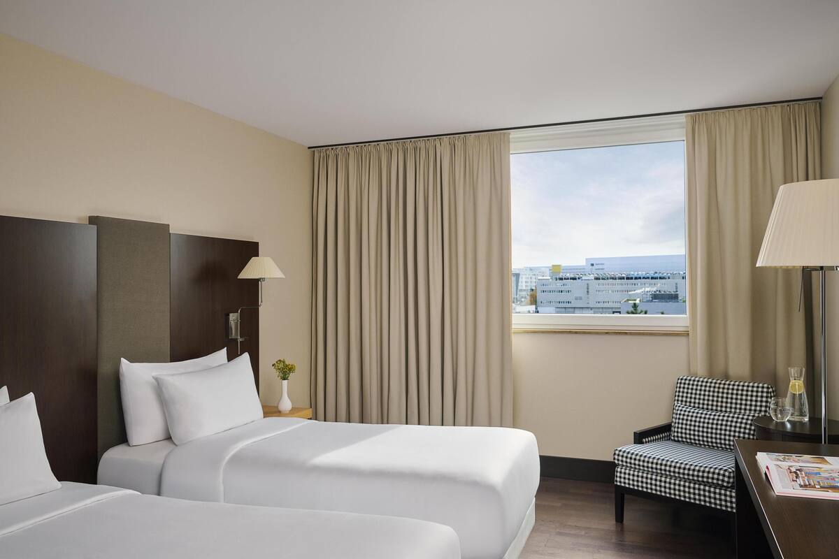 hypo-allergenic bedding, pillow-top beds, minibar, in-room safe