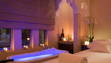 Salas de tratamientos para parejas, sauna, baño turco