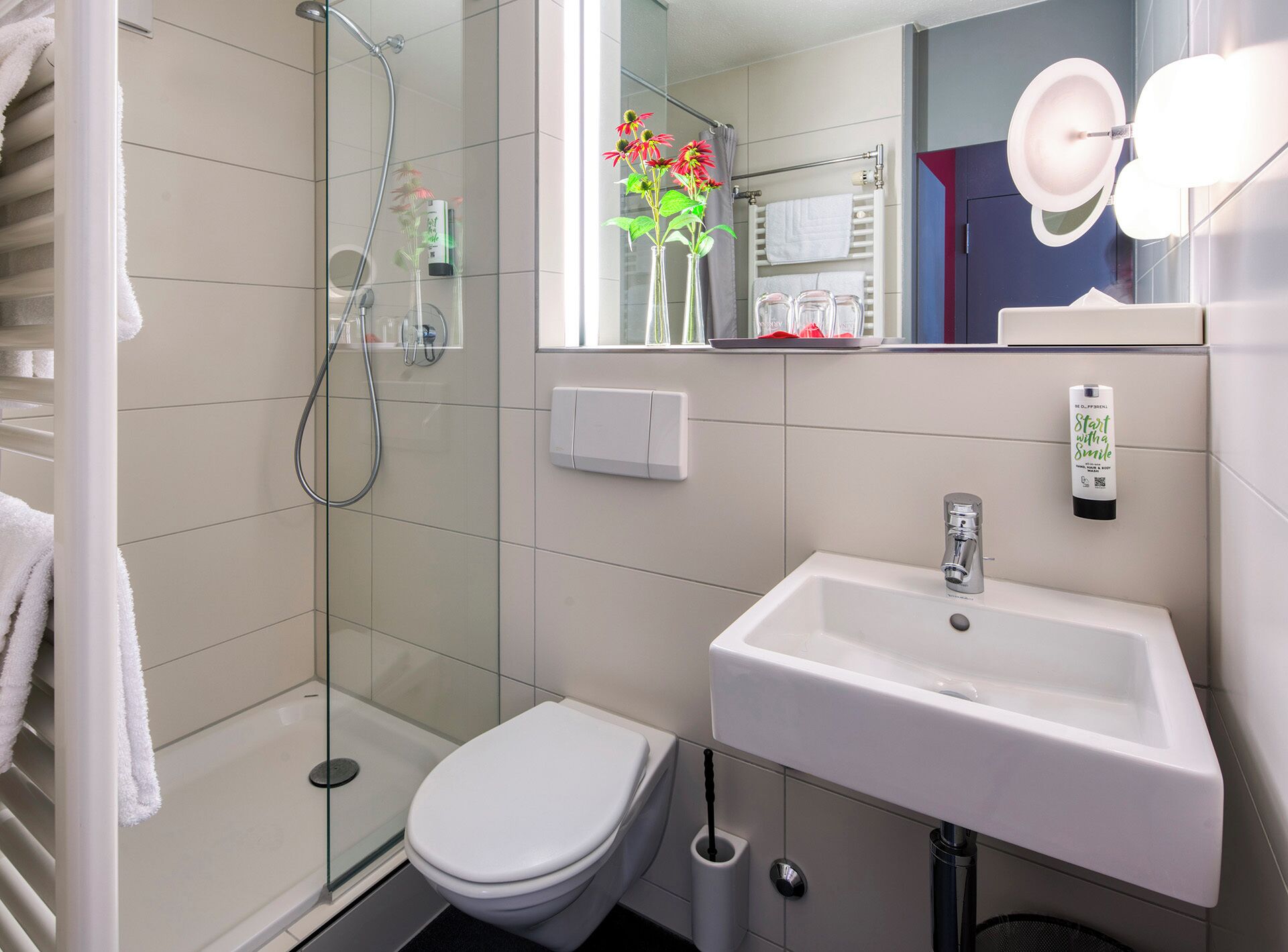 double room | bathroom | shower, free toiletries, hair dryer, towels