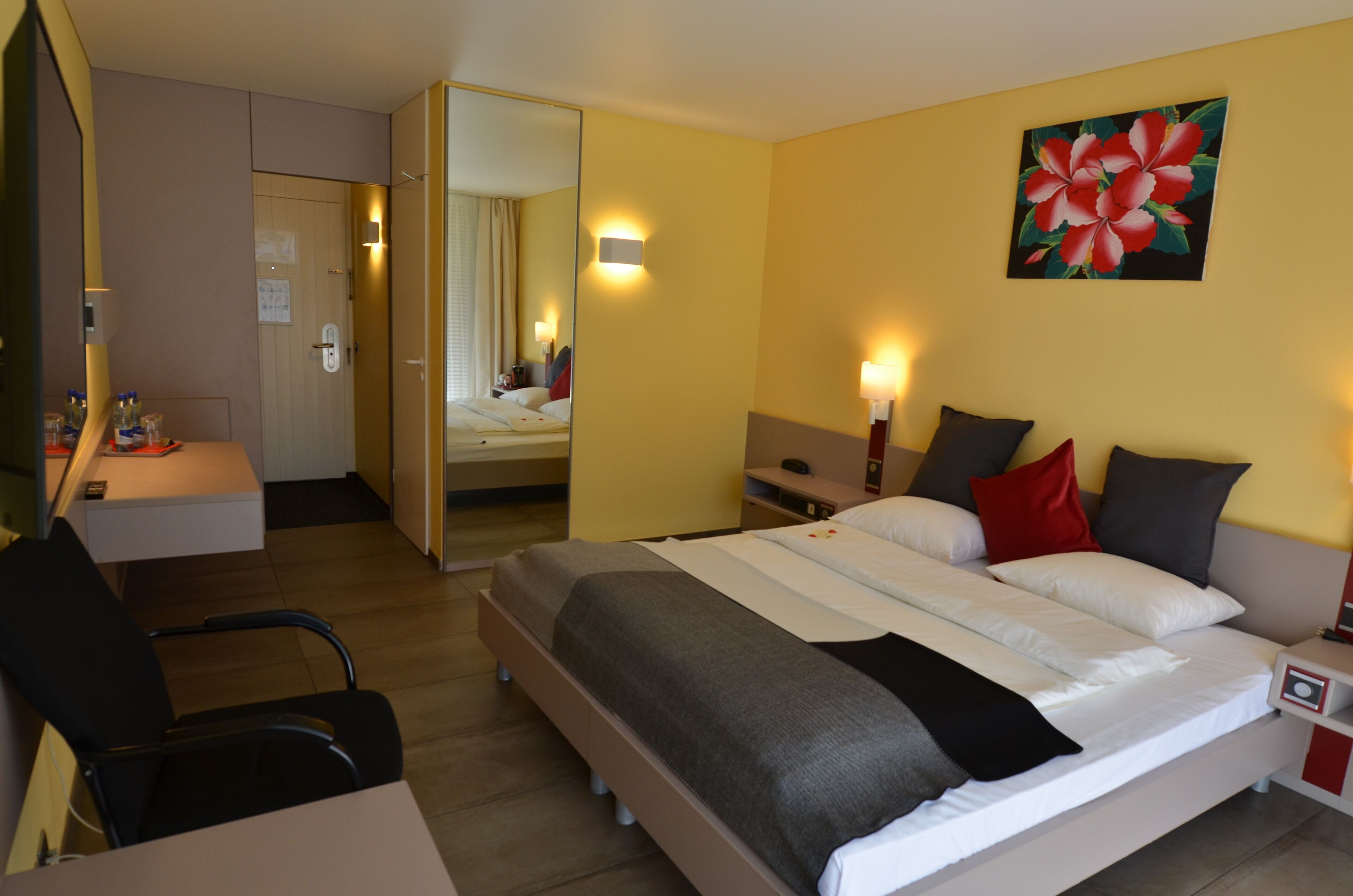 Desk, blackout drapes, iron/ironing board, free WiFi