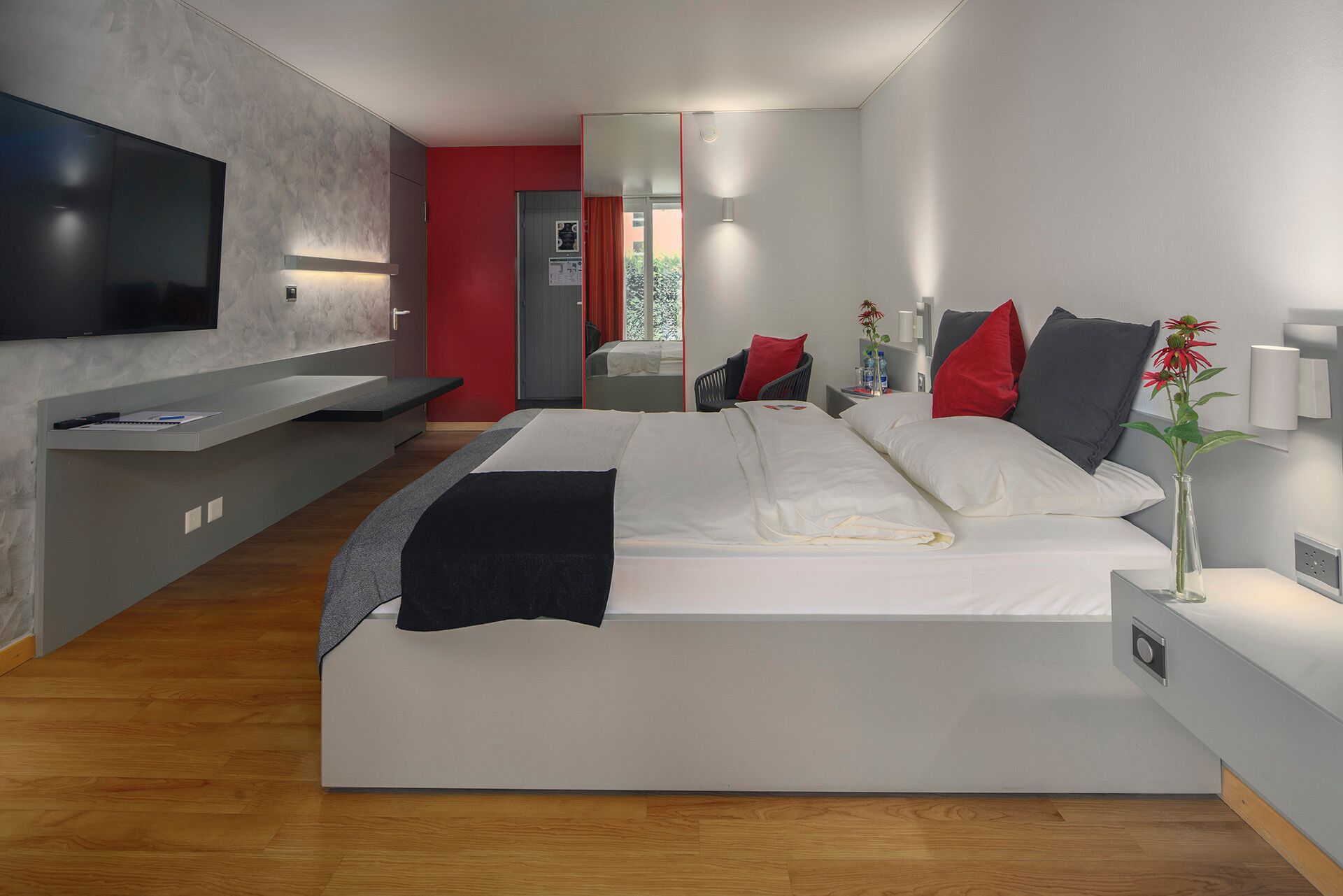 double room | 1 bedroom, desk, blackout curtains, iron/ironing board